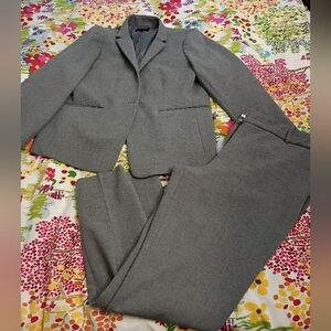 J Crew Gray Jacket & Pants Suit Size 18
